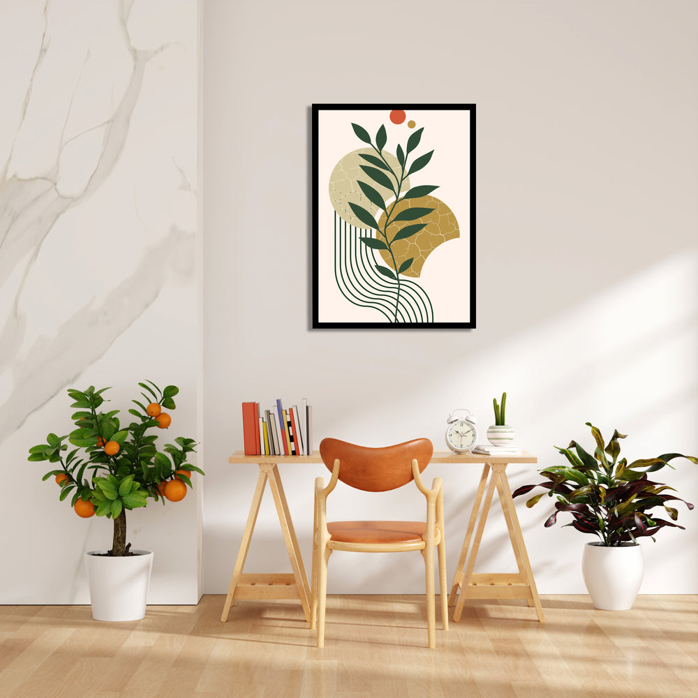 Boho Botanical Earth Shapes - Boho Modern Wall Art