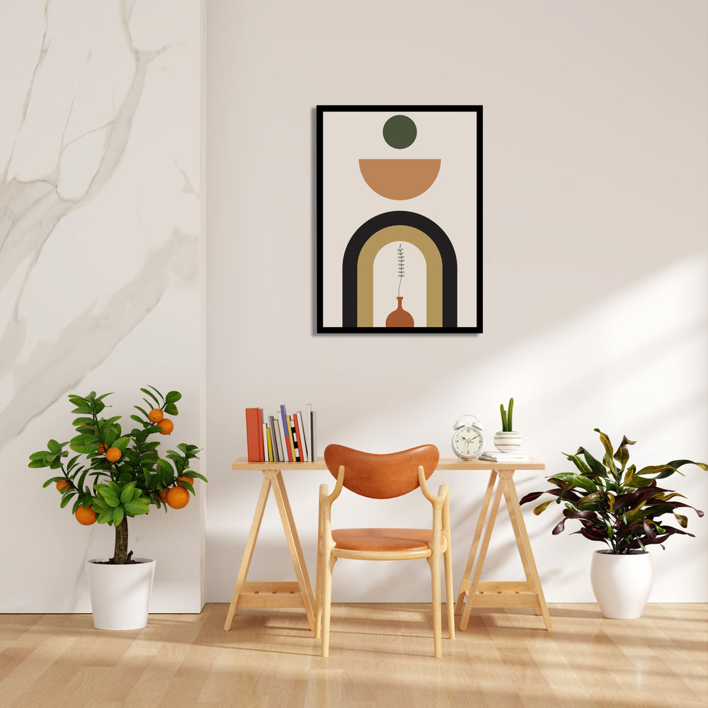 Boho Arch Vase Composition - Boho Modern Wall Art