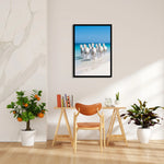 Azure Shoreline Sprint — 7 Horses Vastu Art