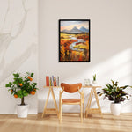 Autumn River Meadow – Landscape Modern Wall Art