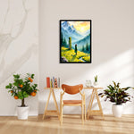 Misty Alpine Vista – Landscape Modern Wall Art - Pillow Fights