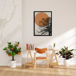 Amber Sun Bare Tree – Landscape Modern Wall Art