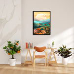Sunrise Blossom Valley - Landscape Modern Wall Art