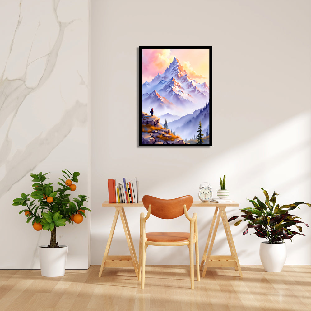Summit of Quiet Courage - Landscape Modern Wall Art