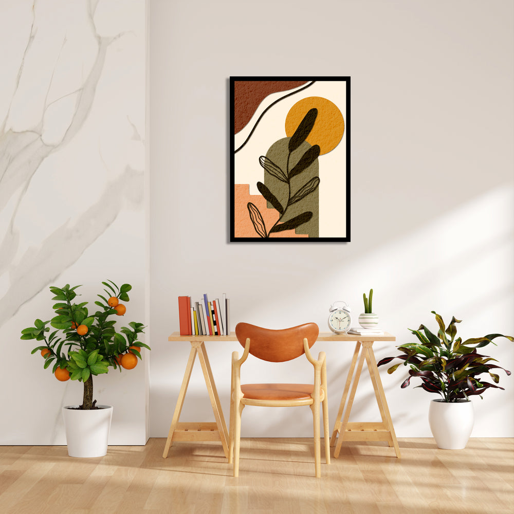 Amber Shadow Botanica - Abstract Modern Art