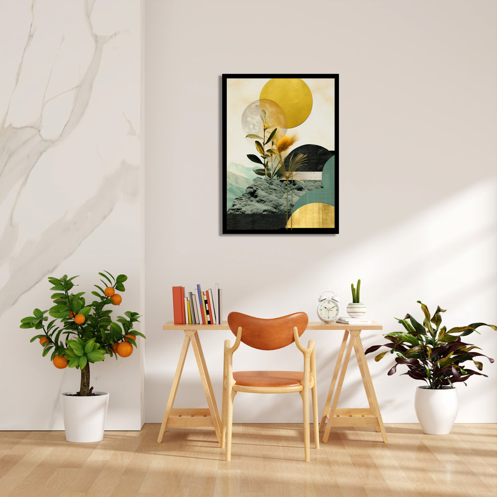 Golden Zenith Garden – Abstract Modern Art