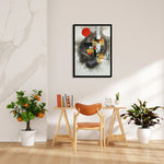 Crimson Halo Construct - Abstract Modern Art