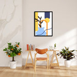 Azure Arch Botanical Contrast - Abstract Modern Art