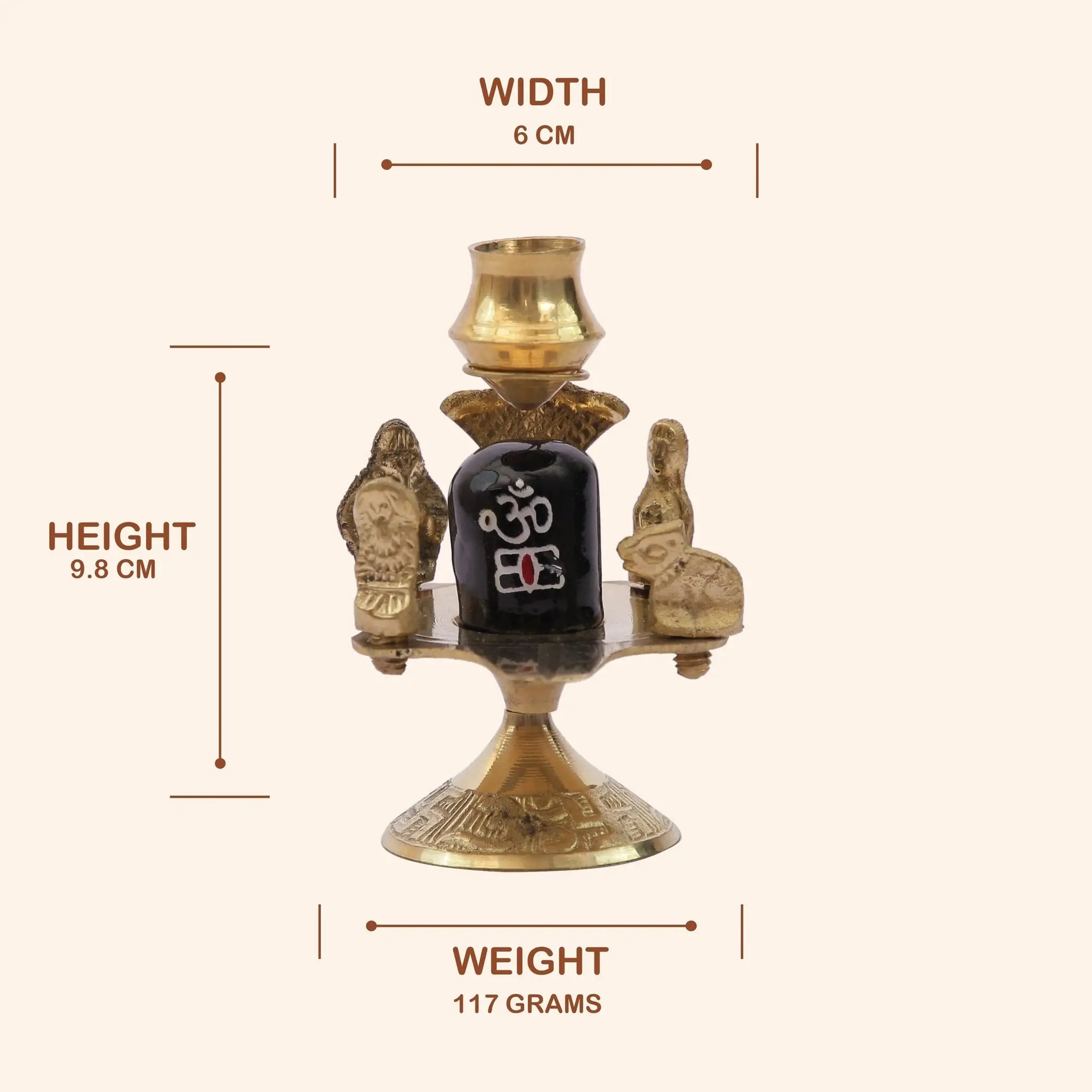 Complete Shiv Parivar with Shiva Lingam on Brass Stand | For Home Mandir