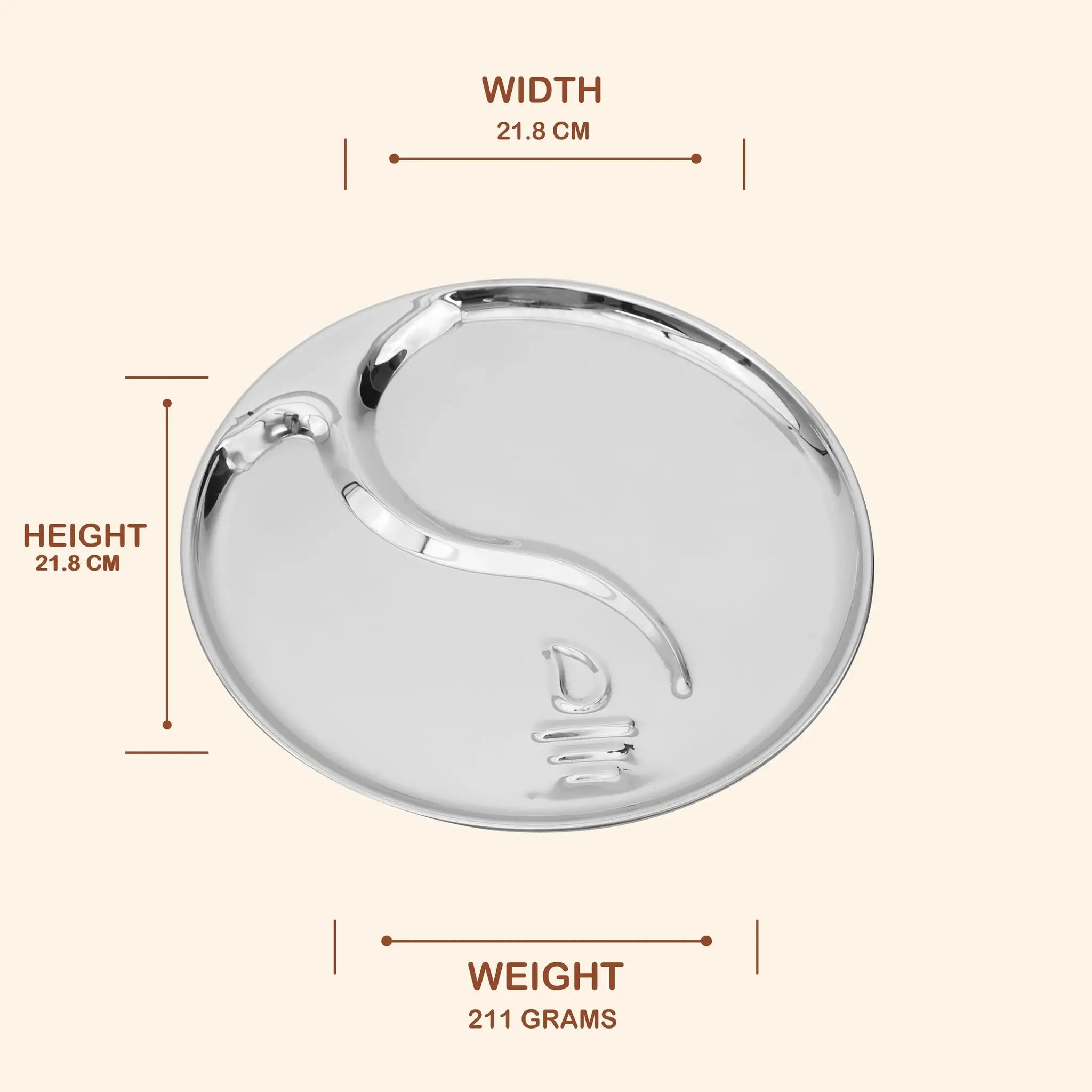 Complete 5-Piece Steel & Brass Puja Thali Set