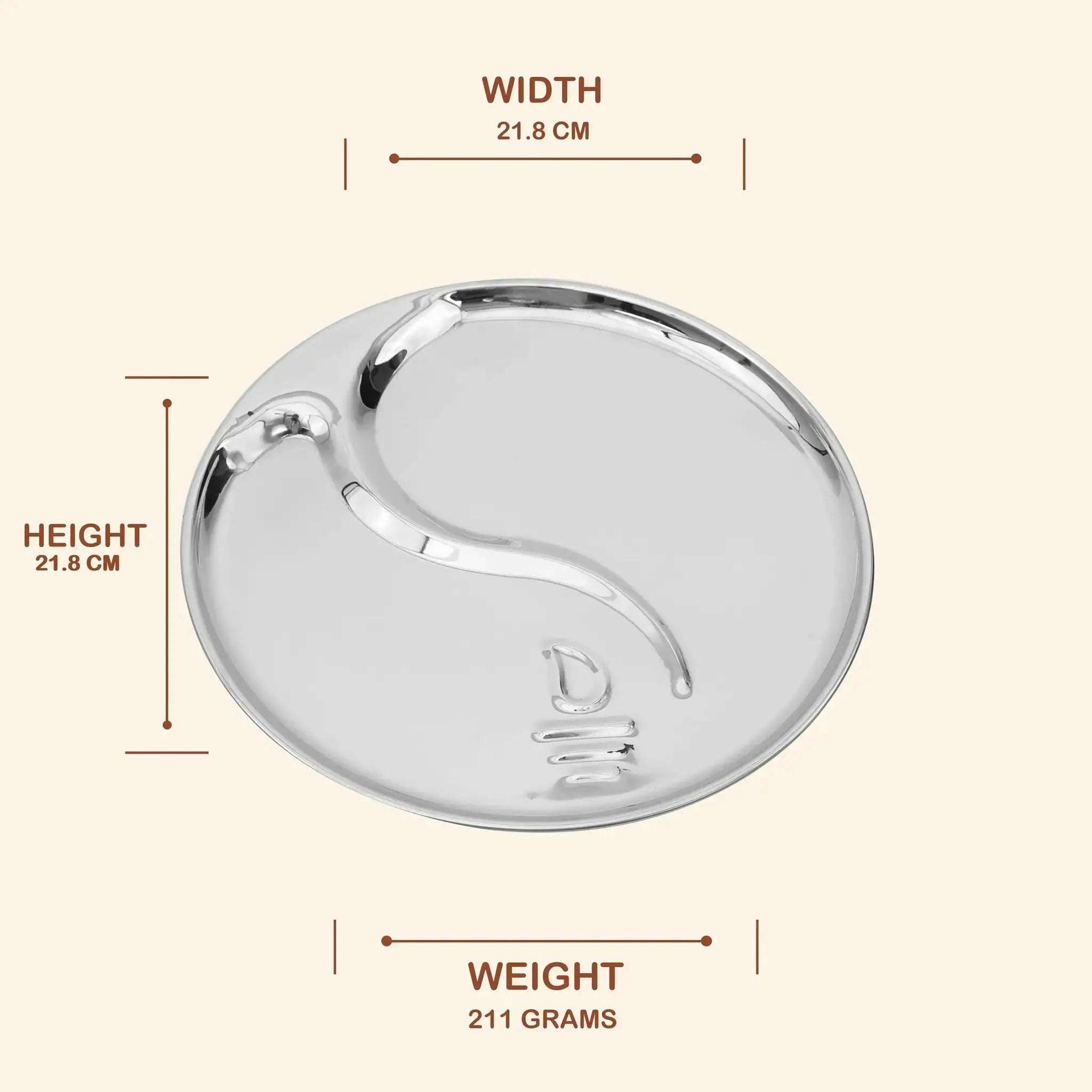 Complete 5-Piece Steel & Brass Puja Thali Set