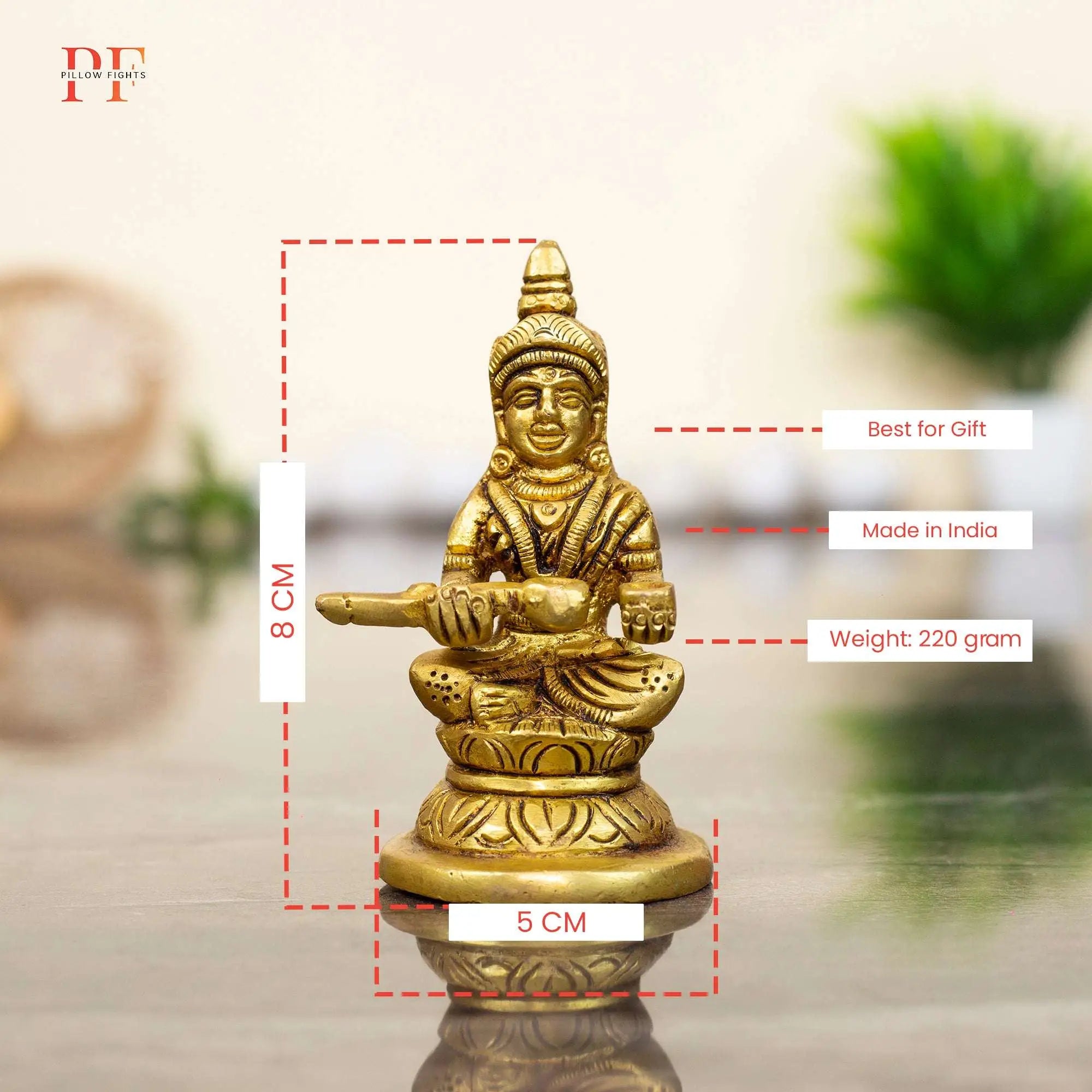 Artistic Brass Saraswati with Veena