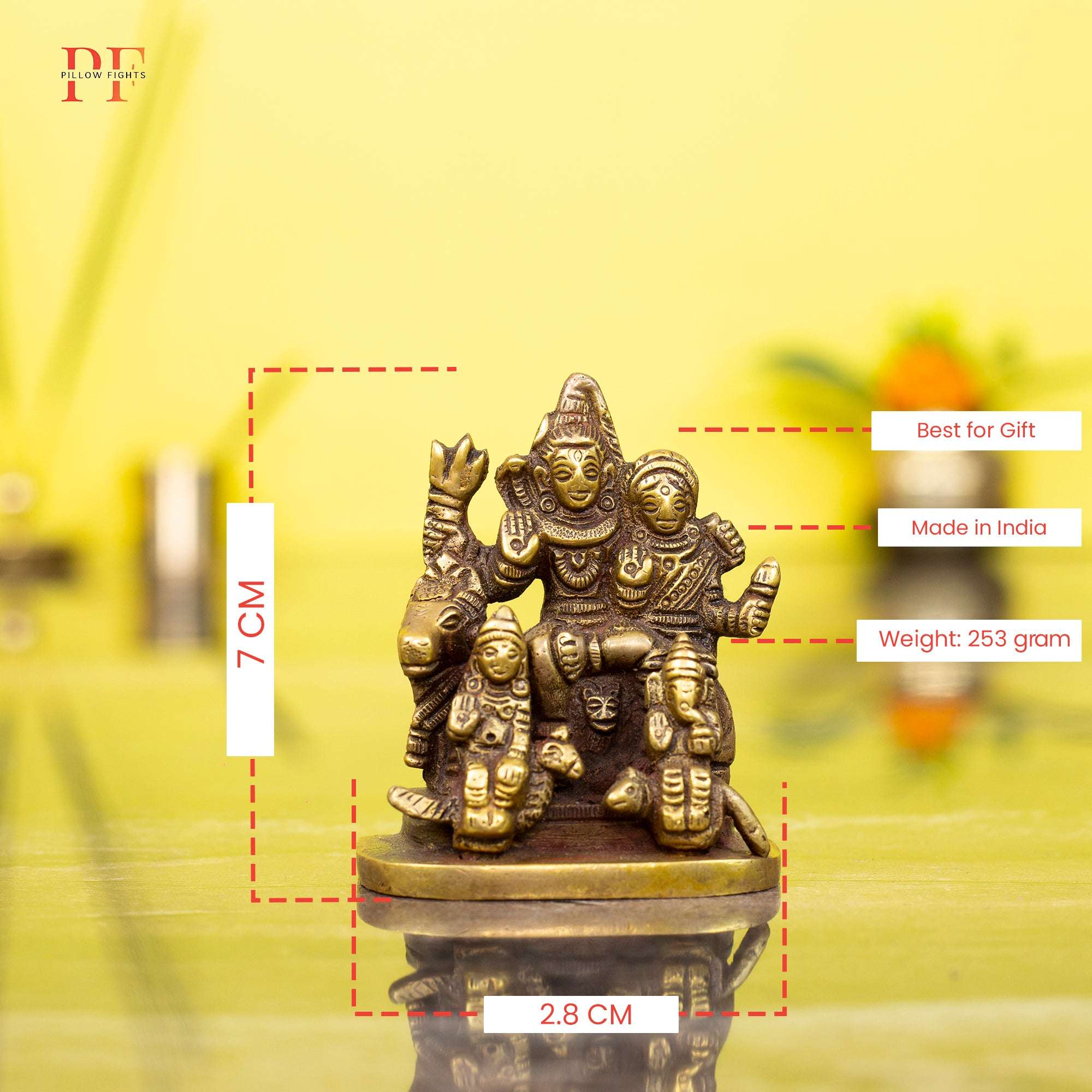 Harmonious Brass Shiv Parivar Idol | For Family Unity