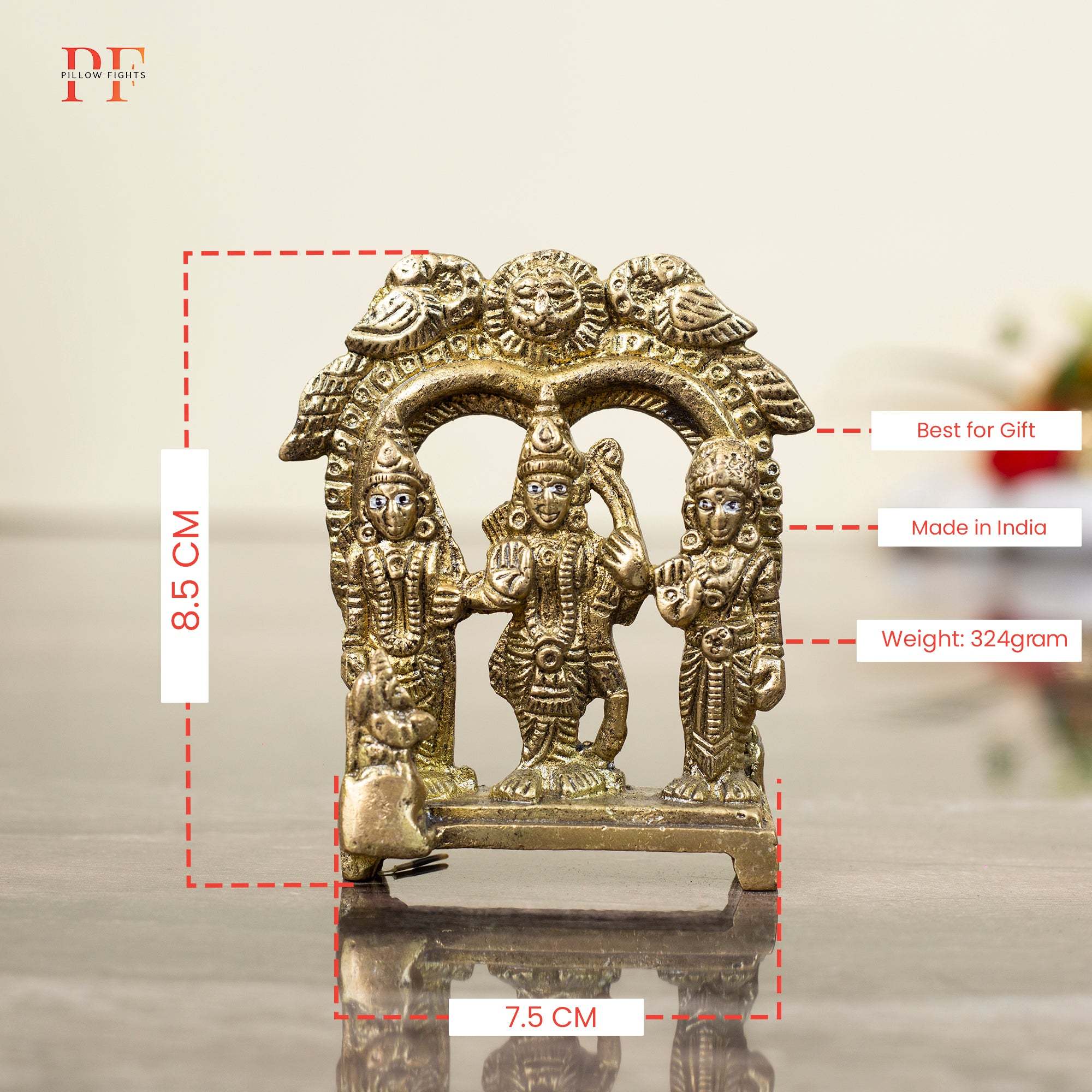Auspicious Brass Ram Darbar Idol